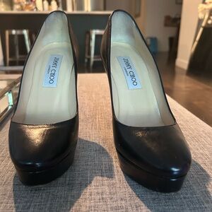 Jimmy Choo Black Heels Classic Leather Pumps